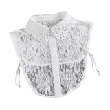 Maxbell Fake Collar Adjustable Elegant Women False Collar for Clothes Outfits Shirts White
