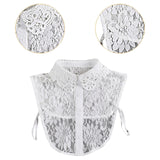 Maxbell Fake Collar Adjustable Elegant Women False Collar for Clothes Outfits Shirts White