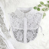 Maxbell Fake Collar Adjustable Elegant Women False Collar for Clothes Outfits Shirts White