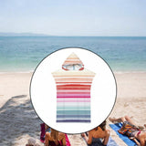 Maxbell Hooded Poncho Towels Absorbent Reusable Beach Towel for Child Adult Swimming Type C