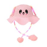 Maxbell Kids Bunny Hat with Light Cute with Moving Ears for Traveling Birthday Trips Pink