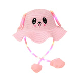 Maxbell Kids Bunny Hat with Light Cute with Moving Ears for Traveling Birthday Trips Pink