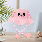 Maxbell Kids Bunny Hat with Light Cute with Moving Ears for Traveling Birthday Trips Pink