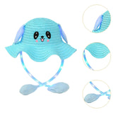 Maxbell Kids Bunny Hat with Light Cute with Moving Ears for Traveling Birthday Trips Blue
