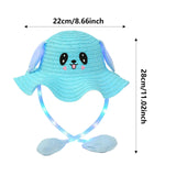 Maxbell Kids Bunny Hat with Light Cute with Moving Ears for Traveling Birthday Trips Blue