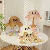 Maxbell Kids Bunny Hat with Light Cute with Moving Ears for Traveling Birthday Trips Blue