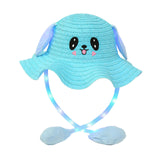 Maxbell Kids Bunny Hat with Light Cute with Moving Ears for Traveling Birthday Trips Blue