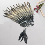 Maxbell Indian Hat Artificial Feather Headdress Decor for Performance Party Carnival
