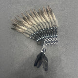 Maxbell Indian Hat Artificial Feather Headdress Decor for Performance Party Carnival