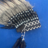 Maxbell Indian Hat Artificial Feather Headdress Decor for Performance Party Carnival