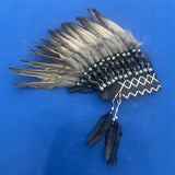 Maxbell Indian Hat Artificial Feather Headdress Decor for Performance Party Carnival
