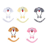 Maxbell Animal Headband Tail Bowtie Set Party Cosplay Prop for Dress up White