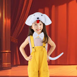 Maxbell Animal Headband Tail Bowtie Set Party Cosplay Prop for Dress up White