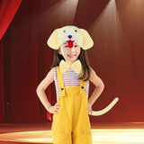 Maxbell Animal Headband Tail Bowtie Set Party Cosplay Prop for Dress up Light Yellow