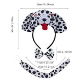Maxbell Animal Headband Tail Bowtie Set Party Cosplay Prop for Dress up Spotted