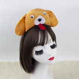 Maxbell Animal Headband Tail Bowtie Set Party Cosplay Prop for Dress up Dark Yellow