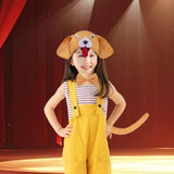 Maxbell Animal Headband Tail Bowtie Set Party Cosplay Prop for Dress up Dark Yellow