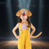 Maxbell Animal Headband Tail Bowtie Set Party Cosplay Prop for Dress up Dark Yellow