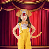 Maxbell Animal Headband Tail Bowtie Set Party Cosplay Prop for Dress up Dark Yellow