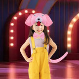 Maxbell Animal Headband Tail Bowtie Set Party Cosplay Prop for Dress up Pink