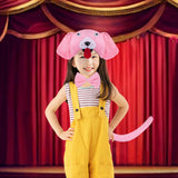 Maxbell Animal Headband Tail Bowtie Set Party Cosplay Prop for Dress up Pink