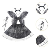 Maxbell Tutu Skirt Set Cosplay Wing Rod for Stage Performance Holiday Birthday Party