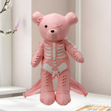 Maxbell Skeleton Bear Backpack Cartoon Female Daypack for Party Travel Creative Gift Pink