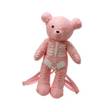 Maxbell Skeleton Bear Backpack Cartoon Female Daypack for Party Travel Creative Gift Pink
