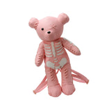 Maxbell Skeleton Bear Backpack Cartoon Female Daypack for Party Travel Creative Gift Pink