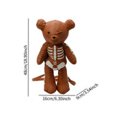 Maxbell Skeleton Bear Backpack Cartoon Female Daypack for Party Travel Creative Gift Brown
