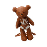 Maxbell Skeleton Bear Backpack Cartoon Female Daypack for Party Travel Creative Gift Brown