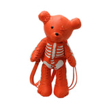 Maxbell Skeleton Bear Backpack Cartoon Female Daypack for Party Travel Creative Gift Orange