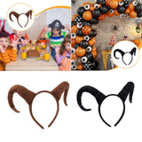 Maxbell Antelope Horns Headband Unique Hair Band for Festival Masquerade Theme Party Brown
