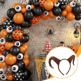 Maxbell Antelope Horns Headband Unique Hair Band for Festival Masquerade Theme Party Brown