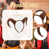 Maxbell Antelope Horns Headband Unique Hair Band for Festival Masquerade Theme Party Brown