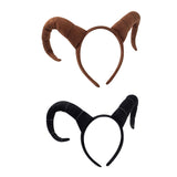 Maxbell Antelope Horns Headband Unique Hair Band for Festival Masquerade Theme Party Brown