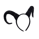 Maxbell Antelope Horns Headband Unique Hair Band for Festival Masquerade Theme Party Black