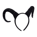 Maxbell Antelope Horns Headband Unique Hair Band for Festival Masquerade Theme Party Black