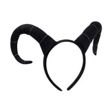 Maxbell Antelope Horns Headband Unique Hair Band for Festival Masquerade Theme Party Black