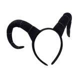 Maxbell Antelope Horns Headband Unique Hair Band for Festival Masquerade Theme Party Black