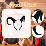 Maxbell Antelope Horns Headband Unique Hair Band for Festival Masquerade Theme Party Black
