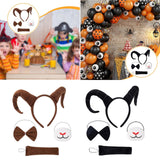 Maxbell Antelope Horns Headband Unique Hair Band for Carnival Masquerade Theme Party Brown