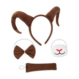 Maxbell Antelope Horns Headband Unique Hair Band for Carnival Masquerade Theme Party Brown