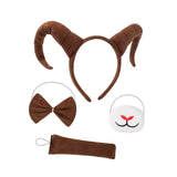 Maxbell Antelope Horns Headband Unique Hair Band for Carnival Masquerade Theme Party Brown