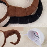 Maxbell Antelope Horns Headband Unique Hair Band for Carnival Masquerade Theme Party Brown