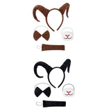 Maxbell Antelope Horns Headband Unique Hair Band for Carnival Masquerade Theme Party Brown
