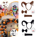 Maxbell Antelope Horns Headband Unique Hair Band for Carnival Masquerade Theme Party Brown