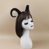 Maxbell Antelope Horns Headband Unique Hair Band for Carnival Masquerade Theme Party Black