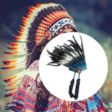 Maxbell Feather Headdress Adults Halloween Stage Performance Indian Native Headdress