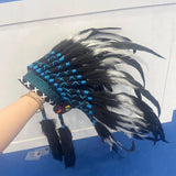 Maxbell Feather Headdress Adults Halloween Stage Performance Indian Native Headdress